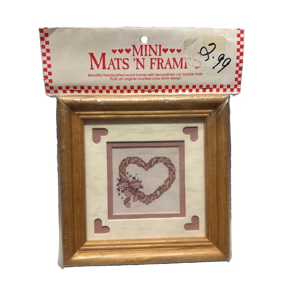 Vintage Heart Cross Stitch 6x6